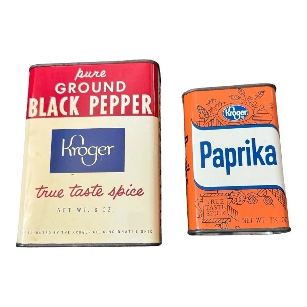 Vintage Kroger Spice Containers